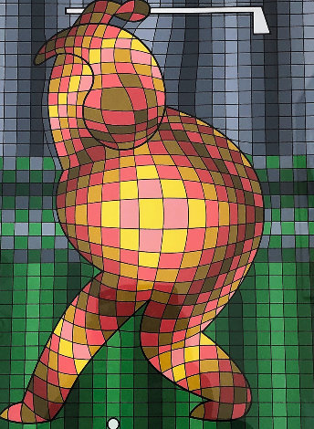 Golfer 1970 Limited Edition Print - Victor Vasarely