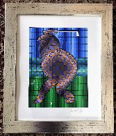 Golfer (Blue and Gold) 1970 Limited Edition Print by Victor Vasarely - 1 Golfer (Blue and Gold) 1970 Limited Edition Print by Victor Vasarely - 1