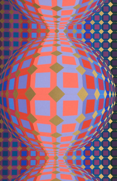 Kaaba III 1984 Limited Edition Print by Victor Vasarely