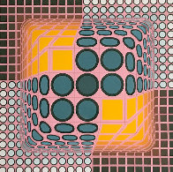 Pink Composition Limited Edition Print by Victor Vasarely - 0 Pink Composition Limited Edition Print by Victor Vasarely - 0