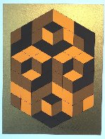 Composition Gold 1980 Limited Edition Print by Victor Vasarely - 1 Composition Gold 1980 Limited Edition Print by Victor Vasarely - 1