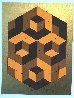 Composition Gold 1980 Limited Edition Print by Victor Vasarely - 1