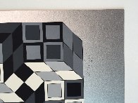 Composition Silver 1980 Limited Edition Print by Victor Vasarely - 2 Composition Silver 1980 Limited Edition Print by Victor Vasarely - 2