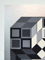 Composition Silver 1980 Limited Edition Print by Victor Vasarely - 3 Composition Silver 1980 Limited Edition Print by Victor Vasarely - 3