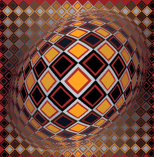 Teke 1970 Limited Edition Print - Victor Vasarely Teke 1970 Limited Edition Print - Victor Vasarely