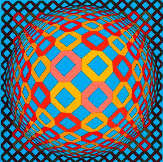 Bez Tzyulur 1974 Limited Edition Print - Victor Vasarely Bez Tzyulur 1974 Limited Edition Print - Victor Vasarely