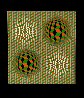 Untitled #6 (2 Black Spheres With Green And Gray) Limited Edition Print by Victor Vasarely - 1