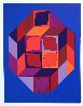 Untitled #7 (Blue, Red And Purple) Limited Edition Print by Victor Vasarely - 0
