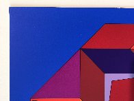 Untitled #7 (Blue, Red And Purple) Limited Edition Print by Victor Vasarely - 3 Untitled #7 (Blue, Red And Purple) Limited Edition Print by Victor Vasarely - 3