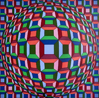 Untitled Op Art: Helios Suite EA 1981 Limited Edition Print - Victor Vasarely