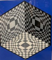 Cubic Relationships 1982 Limited Edition Print by Victor Vasarely - 2 Cubic Relationships 1982 Limited Edition Print by Victor Vasarely - 2