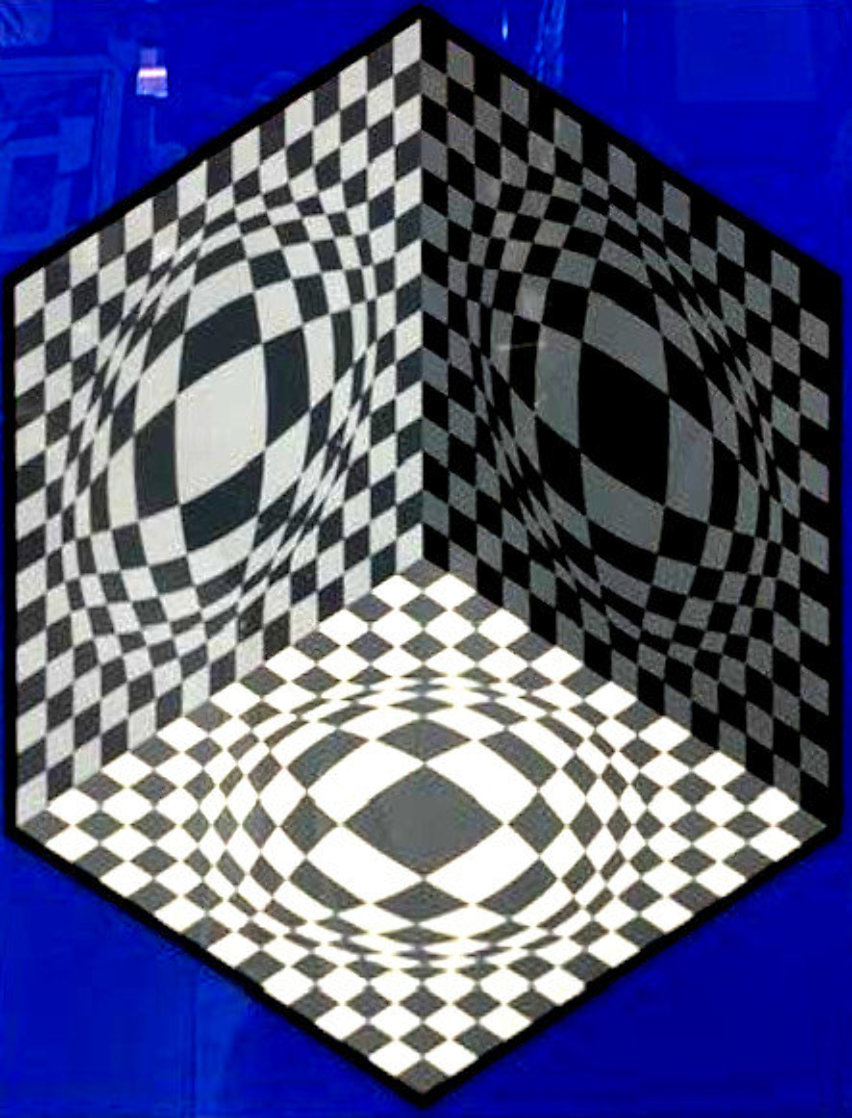 Cubic Relationships 1982 Limited Edition Print by Victor Vasarely Cubic Relationships 1982 Limited Edition Print by Victor Vasarely