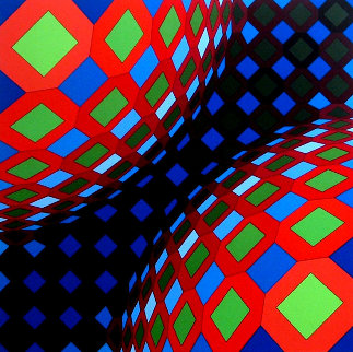 Bi-Okta B 1975 Limited Edition Print - Victor Vasarely Bi-Okta B 1975 Limited Edition Print - Victor Vasarely