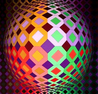 Untitled Lithograph Limited Edition Print - Victor Vasarely Untitled Lithograph Limited Edition Print - Victor Vasarely