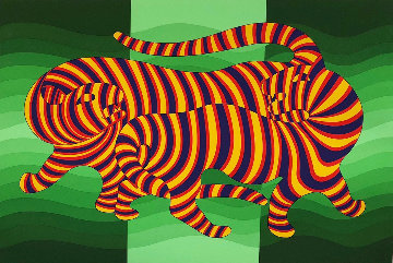 Tigers 1983 Limited Edition Print - Victor Vasarely Tigers 1983 Limited Edition Print - Victor Vasarely
