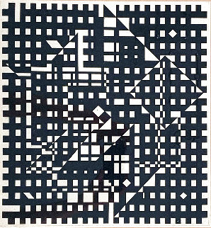 Black and White 1991 Limited Edition Print - Victor Vasarely Black and White 1991 Limited Edition Print - Victor Vasarely