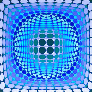 Uran Limited Edition Print - Victor Vasarely Uran Limited Edition Print - Victor Vasarely