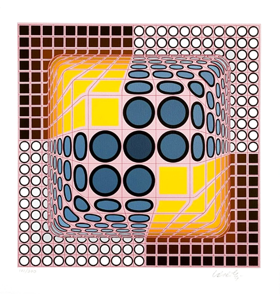 Vega Blue Limited Edition Print by Victor Vasarely Vega Blue Limited Edition Print by Victor Vasarely