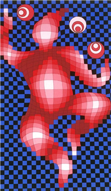 Juggler 1982 Limited Edition Print by Victor Vasarely