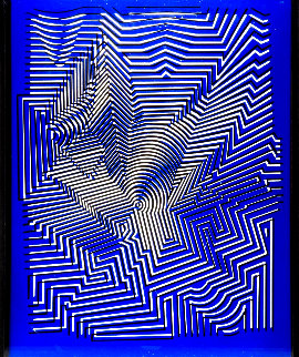 Zint Plexiglass Sculpture AP 1981 28x20 Sculpture - Victor Vasarely Zint Plexiglass Sculpture AP 1981 28x20 Sculpture - Victor Vasarely