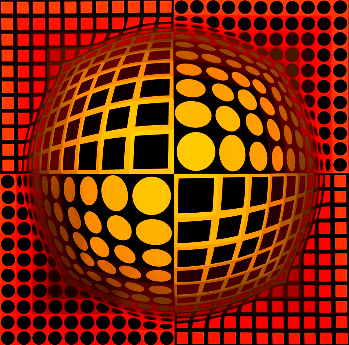 Domo Limited Edition Print by Victor Vasarely Domo Limited Edition Print by Victor Vasarely
