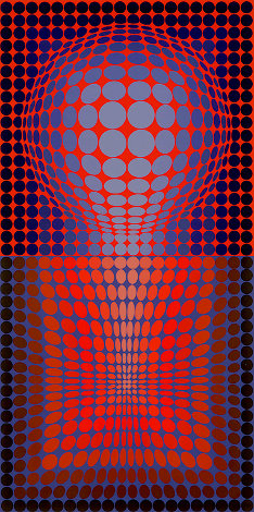 VY 28 E VP-119 - Huge Limited Edition Print - Victor Vasarely