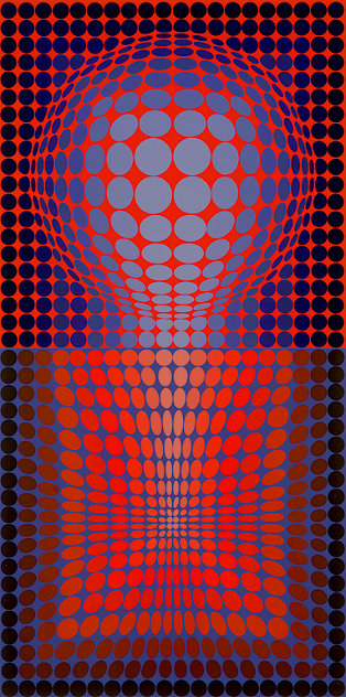 VY 28 E VP-119 - Huge Limited Edition Print by Victor Vasarely