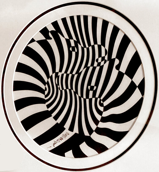 アート・デザイン・音楽 DER REVISOR Werner Eck Victor_Vasarely_Zebra_1988_HS_