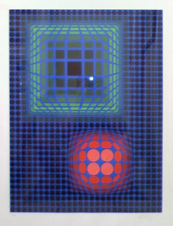 Untitled Lithograph 1980 Limited Edition Print - Victor Vasarely Untitled Lithograph 1980 Limited Edition Print - Victor Vasarely