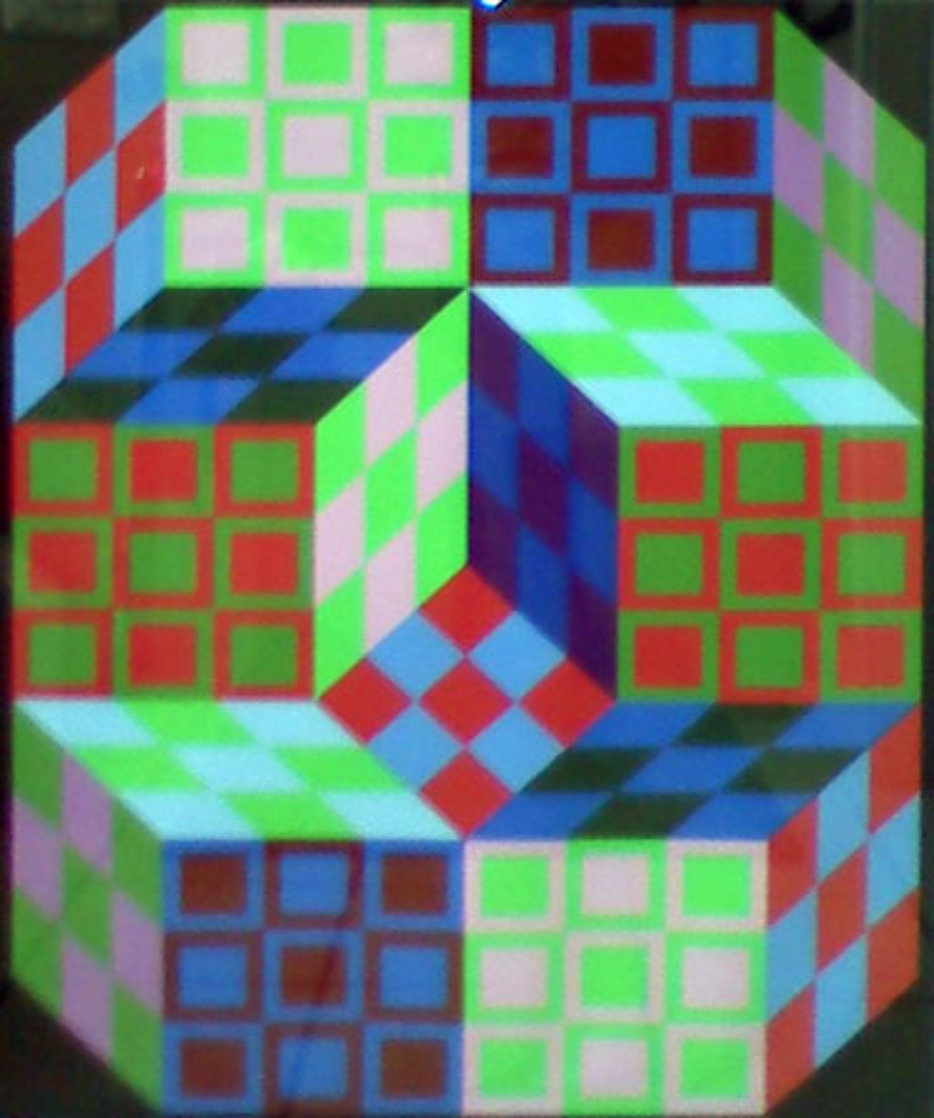 Untitled Lithograph 1980 Limited Edition Print by Victor Vasarely Untitled Lithograph 1980 Limited Edition Print by Victor Vasarely