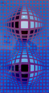Untitled Serigraph 1974 Limited Edition Print - Victor Vasarely Untitled Serigraph 1974 Limited Edition Print - Victor Vasarely