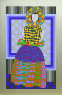 Fille Fleur 1982 Limited Edition Print - Victor Vasarely Fille Fleur 1982 Limited Edition Print - Victor Vasarely