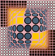 Pink Composition Limited Edition Print by Victor Vasarely - 0 Pink Composition Limited Edition Print by Victor Vasarely - 0