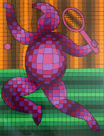 Tennis Player 2 Limited Edition Print by Victor Vasarely - 0 Tennis Player 2 Limited Edition Print by Victor Vasarely - 0