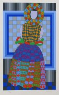 Fille Fleur 1982 Limited Edition Print by Victor Vasarely - 1 Fille Fleur 1982 Limited Edition Print by Victor Vasarely - 1