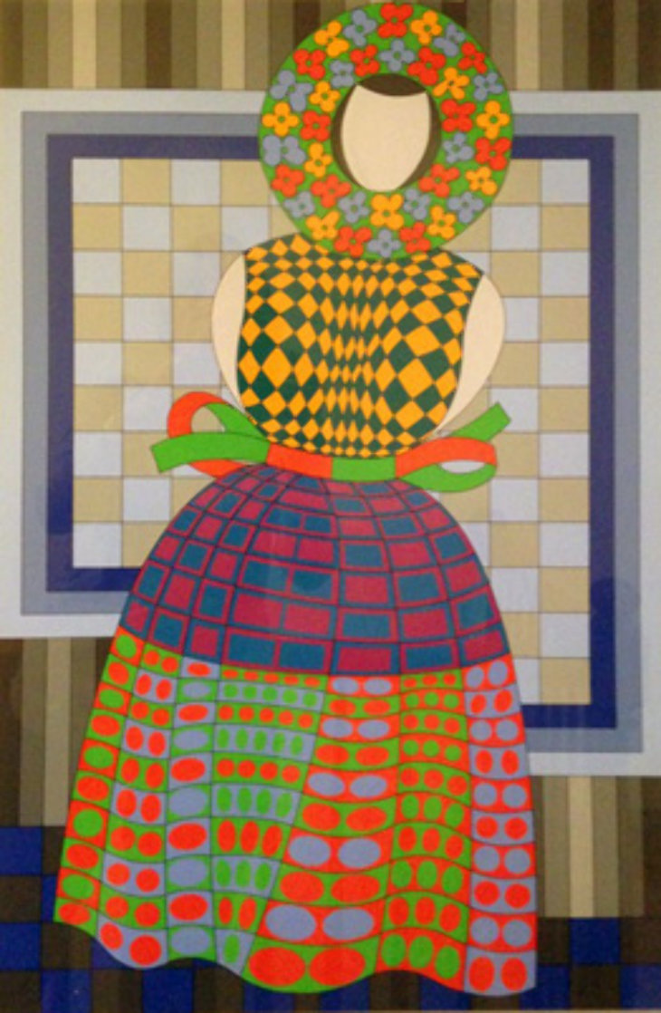 Fille Femme 1982 Limited Edition Print by Victor Vasarely Fille Femme 1982 Limited Edition Print by Victor Vasarely