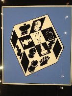 Chess Blue 1950 Limited Edition Print by Victor Vasarely - 1 Chess Blue 1950 Limited Edition Print by Victor Vasarely - 1