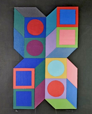 Hexa 5 1987 HS - Huge Limited Edition Print - Victor Vasarely