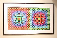 Composition Ionau 1987 72x40 Limited Edition Print by Victor Vasarely - 1 Composition Ionau 1987 72x40 Limited Edition Print by Victor Vasarely - 1