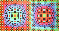 Composition Ionau 1987 72x40 Limited Edition Print by Victor Vasarely - 0 Composition Ionau 1987 72x40 Limited Edition Print by Victor Vasarely - 0