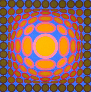 Tri-vega 1975 Limited Edition Print - Victor Vasarely Tri-vega 1975 Limited Edition Print - Victor Vasarely