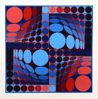 Thez II 1980 Limited Edition Print by Victor Vasarely - 1 Thez II 1980 Limited Edition Print by Victor Vasarely - 1