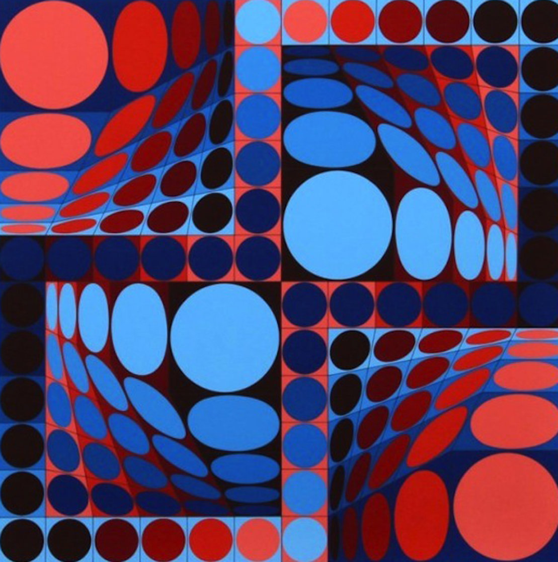 Thez II 1980 Limited Edition Print by Victor Vasarely Thez II 1980 Limited Edition Print by Victor Vasarely
