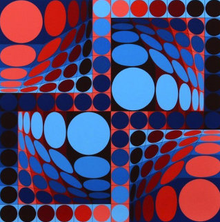 Thez II 1980 Limited Edition Print - Victor Vasarely Thez II 1980 Limited Edition Print - Victor Vasarely