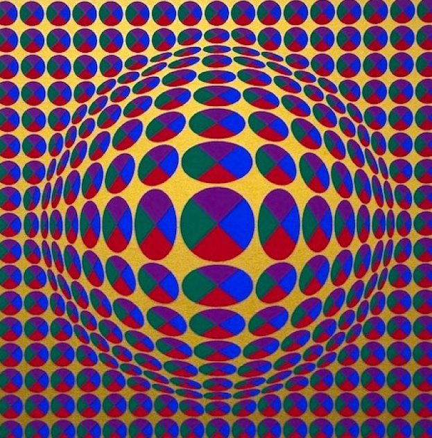 Neptune, From Eight Impressions 1970 Limited Edition Print by Victor Vasarely