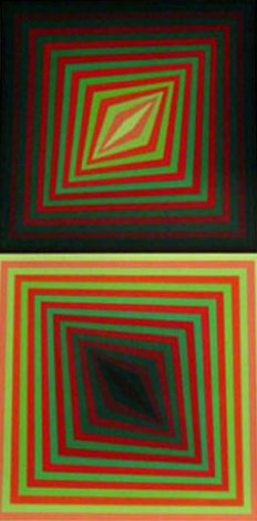 Usteok 1975 Limited Edition Print - Victor Vasarely