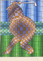 Golfer Limited Edition Print by Victor Vasarely - 1 Golfer Limited Edition Print by Victor Vasarely - 1