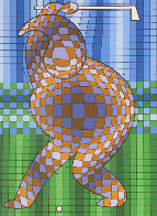 Golfer Limited Edition Print by Victor Vasarely - 0 Golfer Limited Edition Print by Victor Vasarely - 0