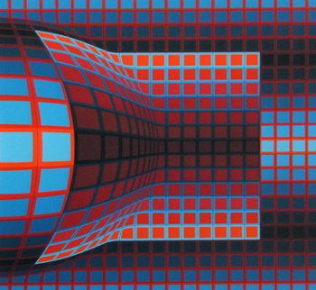 Optical Cube 1975 Limited Edition Print - Victor Vasarely Optical Cube 1975 Limited Edition Print - Victor Vasarely