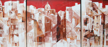 Lisbon Triptych 2004 Huge Original Painting - Valeriy Vaskov Lisbon Triptych 2004 Huge Original Painting - Valeriy Vaskov